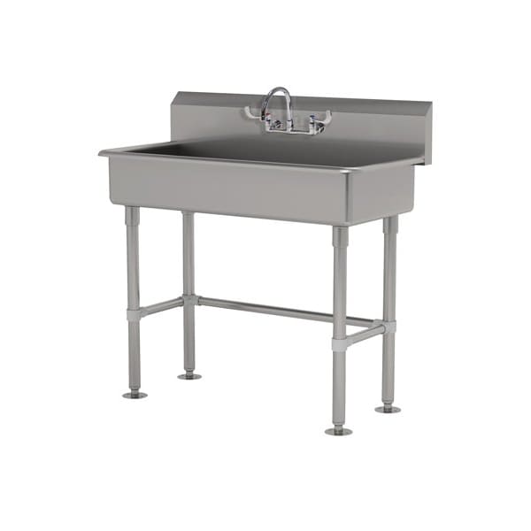 Advance Tabco 6 Deep ADA NSF 16 Ga. 304 SS Floor Mt Sink - Faucet Included FC-FM-1-ADA-F - main